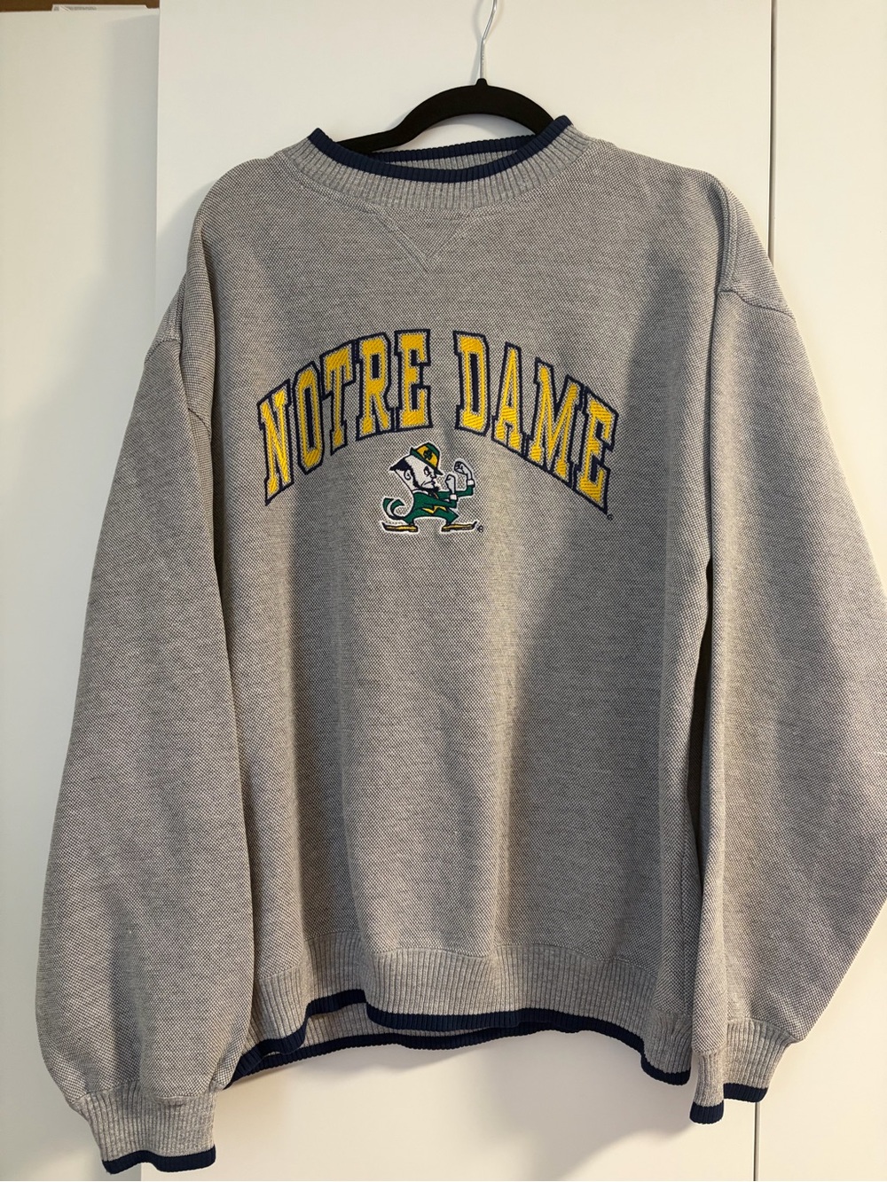 Notre Dame Grey Crewneck Sweater
